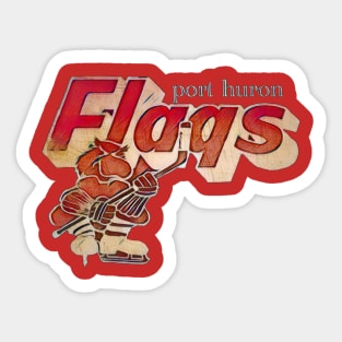 Port Huron Flags Hockey Sticker